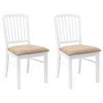 vidaXL Chaises de salle à manger 2 Pièces Blanc 50 x 52 5 x 91 cm