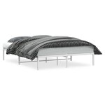 vidaXL Cadre de lit métal sans matelas blanc 160x200 cm