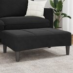 vidaXL Repose-pied noir 77x55x31 cm velours