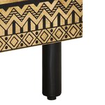 vidaXL Table de chevet noir 40x33x46 cm bois de manguier massif brut