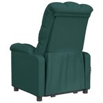 vidaXL Fauteuil de massage Vert foncé Tissu