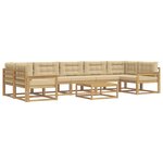 vidaXL Ensemble de canapés d'extérieur 6 pc Blanc et Beige