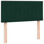 vidaXL Sommier à lattes de lit et matelas et LED vert foncé 80x220 cm velours