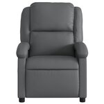 vidaXL Fauteuil de massage inclinable Gris Similicuir