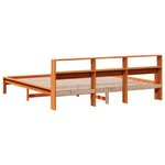 vidaXL Cadre de lit sans matelas cire marron 180x200cm bois pin massif