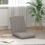 vidaXL Fauteuil de sol ajustable Taupe Tissu