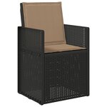 vidaXL Coussins de siège et de dos 2 Pièces Taupe 47 x 45 x 2 cm