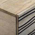 vidaXL Table basse Beige et Noir 80 x 50 x 40 cm