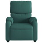 vidaXL Fauteuil inclinable électrique Vert foncé Tissu
