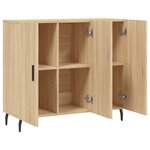 vidaXL Buffet chêne sonoma 90x34x80 cm bois d'ingénierie