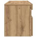 vidaXL Meuble TV avec lumières LED chêne artisanal bois d'ingénierie