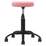 vidaXL Chaise de bureau pivotante rose velours