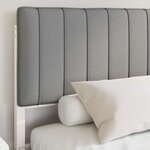 vidaXL Cadre de lit avec tête de lit rembourrée Gris clair