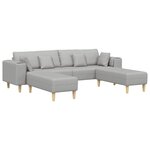 vidaXL Canapé 3 Pièces Gris nuage 250 x 188 x 76 cm tissu