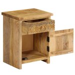vidaXL Table de chevet Bois de manguier massif 40x30x50 cm
