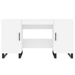 vidaXL Bureau blanc 140x50x75 cm bois d'ingénierie