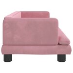 vidaXL Canapé pour enfants rose 80x45x30 cm velours
