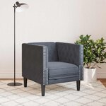 vidaXL Canapé Gris foncé 74 5 x 71 x 70 5 cm Velours