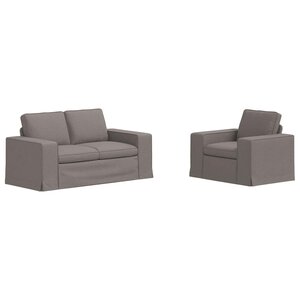 vidaXL Canapé 2 Pièces Taupe 182 x 80 x 82 cm tissu