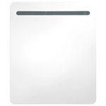 vidaXL Armoire de salle de bain à miroir LED 68x9x80 cm