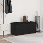 Banc de rangement vidaXL Noir Chêne 100x40x45 cm Bois d'ingénierie