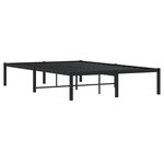vidaXL Cadre de lit métal sans matelas noir 120x190 cm