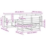 vidaXL Ensemble de canapés d'extérieur 7 pc Blanc et crème Polyester