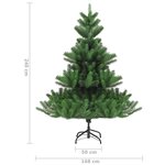 vidaXL Sapin de Noël artificiel Nordmann avec LED et boules Vert 240cm