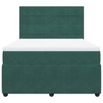 vidaXL Sommier à lattes de lit et matelas Vert foncé 140x200cm Velours