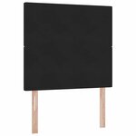 vidaXL Lit avec rangement et matelas Noir 90 x 200 cm Velours