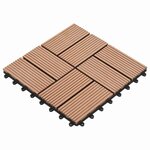 vidaXL Carreau de terrasse 11 pc Marron 30 x 30 cm WPC