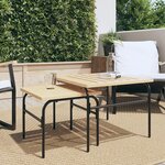 vidaXL Tables basses gigognes de jardin 2 Pièces marron et noir acier