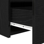 Cabinet de chevet vidaXL avec lumières LED Chêne noir 50x40x45 cm
