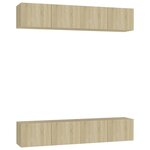 vidaXL Meubles TV 4 Pièces Chêne sonoma 80x30x30 cm Bois d'ingénierie