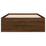 vidaXL Cadre de lit à tiroirs chêne marron 90x190 cm bois d'ingénierie