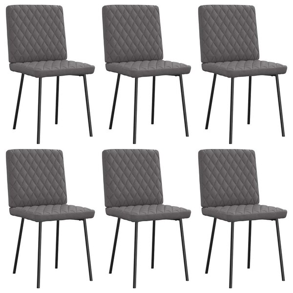 vidaXL Chaises à manger lot de 6 gris similicuir