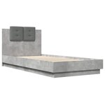 vidaXL Cadre de lit sans matelas gris béton 100x200 cm