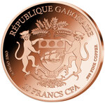Monnaie YEAR OF THE HORSE Chinese Zodiac Signs 1 Oz Cuivre 20 Francs Gabon (PRÉCOMMANDE)