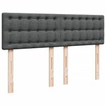 vidaXL Sommier à lattes de lit avec matelas Gris foncé 140x190cm Tissu