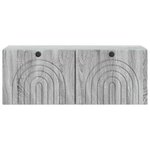 vidaXL Meuble TV mural Sonoma gris 78 5 x 31 x 30 cm Bois d'ingénierie