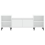 vidaXL Meuble TV Blanc 160x35x55 cm Bois d'ingénierie