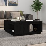 vidaXL Table basse Noir 100x101x40 5 cm Bois massif de pin