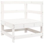 vidaXL Salon de jardin 7 Pièces blanc bois de pin massif