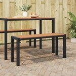 vidaXL Banc de jardin Marron 100 x 28 x 45cm Acier