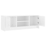 vidaXL Meuble TV blanc brillant 102x30x37 5 cm bois d'ingénierie