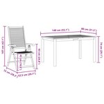 vidaXL Ensemble de salle à manger pour jardin 7 Pièces Marron