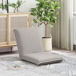 vidaXL Fauteuil de sol ajustable Gris clair Tissu en laine de mouton