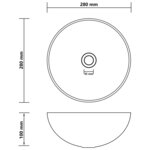 vidaXL Lavabo de salle de bain Céramique Vert Rond
