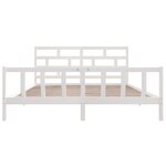 vidaXL Cadre de lit sans matelas blanc bois de pin massif