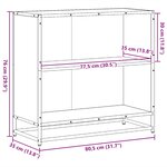 vidaXL Bibliothèque chêne marron 80 5x35x76 cm bois d'ingénierie